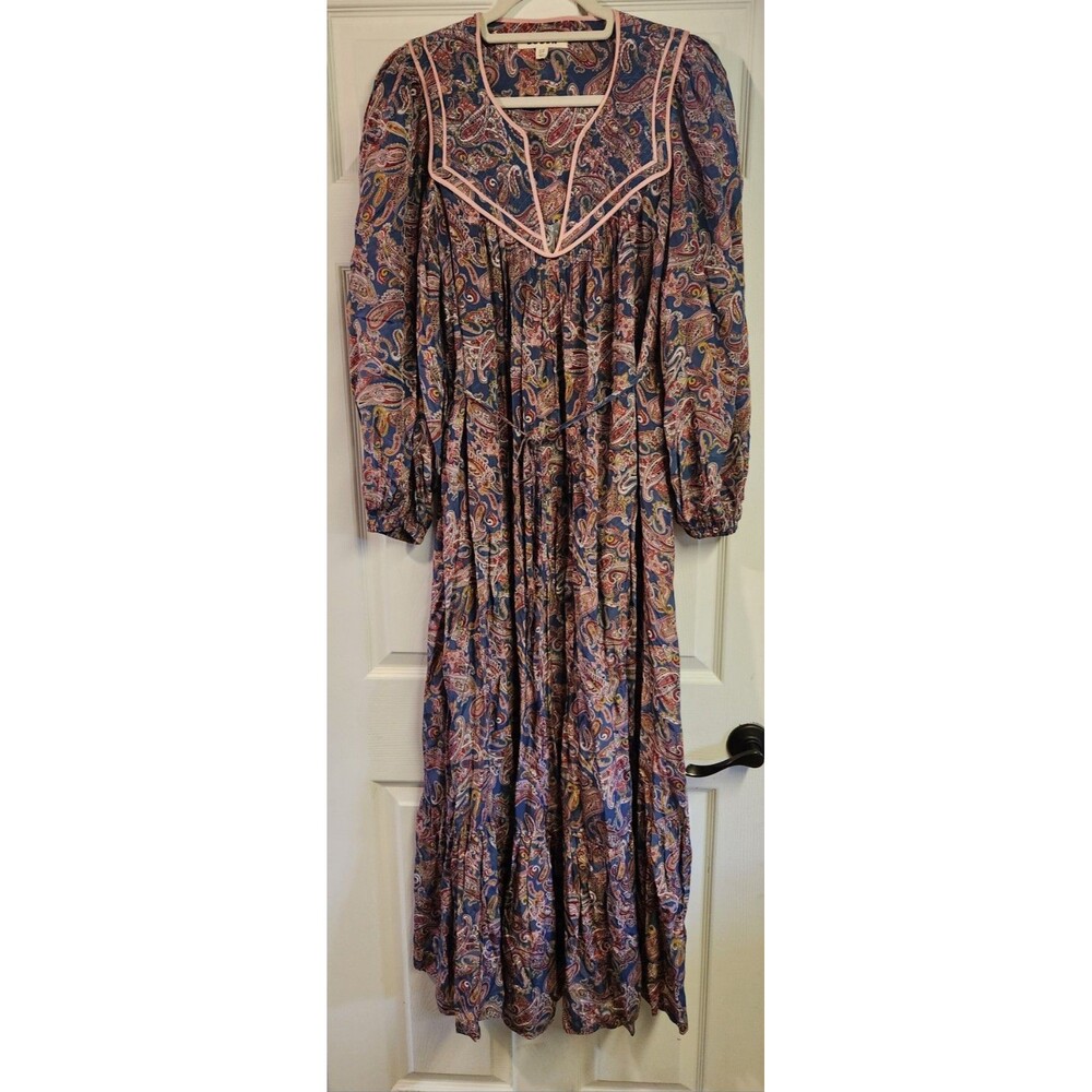 Boden Long Silk Dress US Size 12 Excellent Condition Great Fall Dress